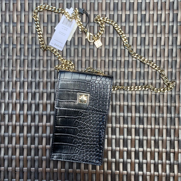 BCBGeneration Black Croc Embossed Bag - Picture 5 of 6